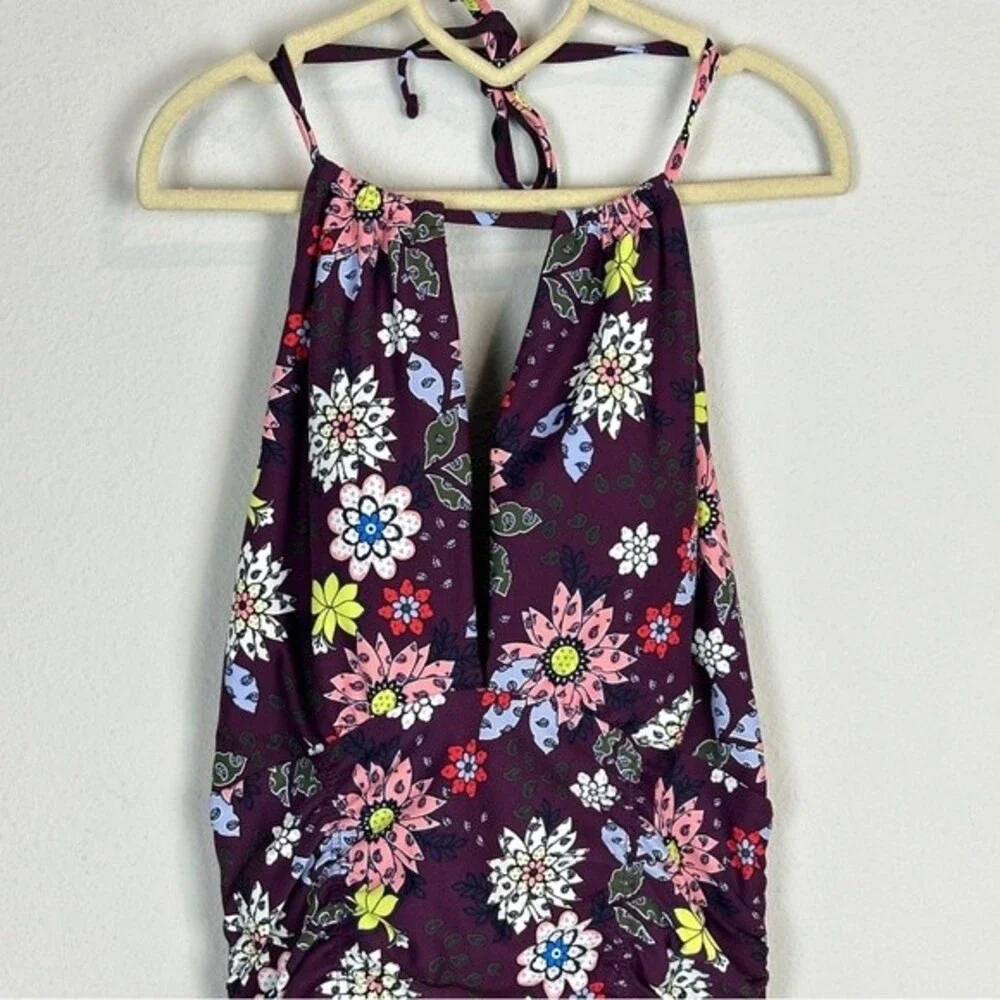 Anne Cole In Full Bloom Shirred Front One Piece Swimsuit 12